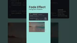 Fade In Effect using CSS by using box shadow