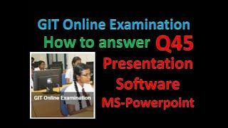 GIT(MOCK Exam 2019/20) -7  How to do "Q45" - Presentation SW