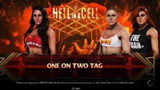 One on Two TAG Handicap Match || Hell in a Cell || WWE2K20