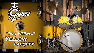 Gretsch USA Custom Drum Kit - Tony Williams Yellow (and setup!)