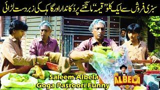 Sabzi wala aur Customer ki Fighting | Saleem Albela and Goga Pasroori Funny