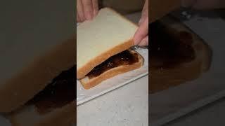 toasted bread with strawberry jam #slicebread #shorts #shortsvideo #viral #trending #toastedbread