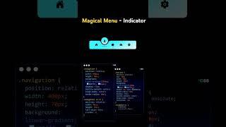 Magic Navigation Menu Indicator using Html CSS & Javascript #navbar #animatedmenu #shots #webdesign