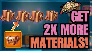 The SIMPLE TRICKS to DOUBLE the amount of materials you get! Rise of Kingdoms