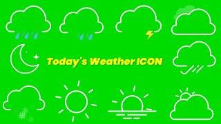 Animated weather icon's green screen | weather icon green screen #greenscreen