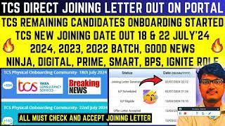 TCS Biggest Announcement, TCS Confirmed Going To Onboarding All Remaining Candidates in 18 & 24 July