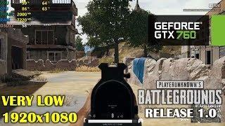 GTX 760, i3 6100 | PUBG 1.0 Release - 1080p