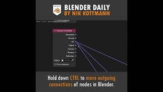 CTRL + DRAG to easily move node outputs in Blender.