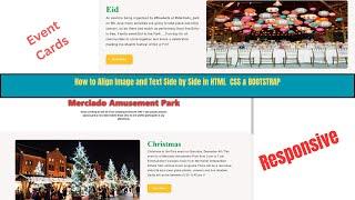 How to Align Image and Text Side by Side in | HTML CSS & BOOTSTRAP|