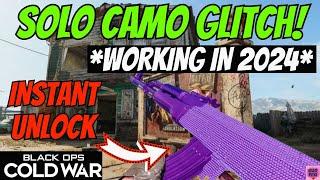 SOLO INSTANT UNLOCK ALL CAMOS GLITCH! (WORKING IN 2024) COLD WAR GLITCHES *AFTER ALL PATCHES*
