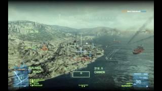 Battlefield 3 Attack Helicopter Gameplay Gunner[TV Missile, Flares + Extinguisher] BF3 Pro