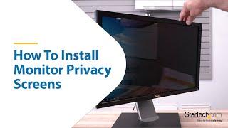 How To Install Monitor Privacy Screens | StarTech.com