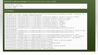 Failed to open TCP connection to localhost:9200 (Connection refused - connect(2) for "localhost"...