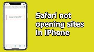 Steps to follow if safari can not open sites in iPhone or iPad