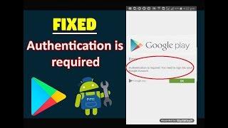 Fix Authentication is required  You need to sign in to your Google Account in Android