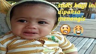 bikin ngakak !! bayi ini dipaksa menangis.. !!!