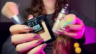 ASMR Doing Your Soft Glam Makeup POV, Gentle Touches #NoTalking #MakeupASMR