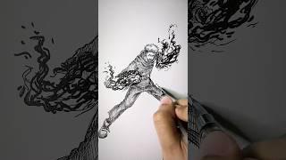 Speed drawing Stick-Man Yuji Itadori  #shorts #anime #drawing