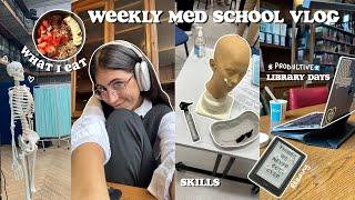 Productive Weekly Vlog Med School, What I Eat , Studying, Falling into Routine 
