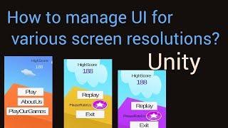 How to manage unity UI for all resolution?