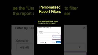 Personalized Report Filter #shorts #salesforce #admin #Spring23