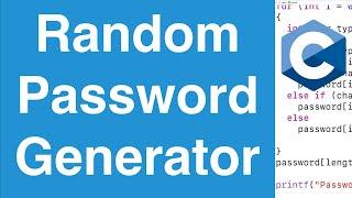 Random Password Generator | C Programming Example