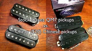 Ibanez RG 7421 stock pickups vs. $20 Chinese pickups