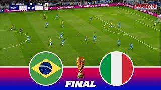 BRAZIL vs ITALY - FIFA World Cup 2026 Final USA | Full Match All Goals | PES Game Simulation