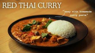 Easy Veg Red Thai Curry Recipe | WITH Homemade Thai Curry Paste | Quick and easy recipe