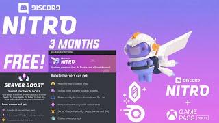 HOW TO GET DISCORD NITRO FOR FREE!  | 3 MONTHS | How to claim |