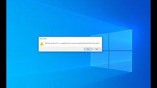 The Recycle Bin on E\ is corrupted  Do you want to empty the Recycle Bin for this drive? || 2024