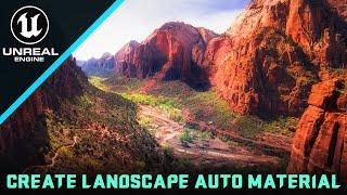 Create Massive World Landscape Auto Material -  Unreal Engine 5 Complete Tutorial