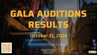 Results! Auditions for Gala Season at Weill Recital Hall at Carnegie Hall