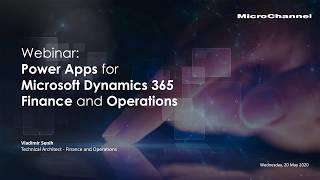 Microsoft Power Apps for Dynamics 365 Finance & Operations (AX)