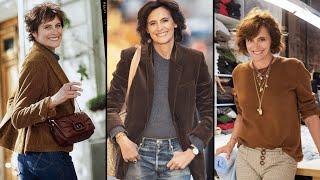 She's 67, PARISIAN CHIC and gives off her charm effortlessly  | Natural Old Women Over 60 #over60