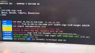 Failed to apply msr cpu mining driver error another fix