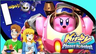 Kirby Planet Robobot 3DS Walkthrough Part 1 Gundam Invasion!