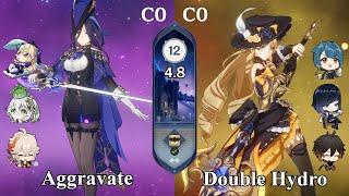 C0R1 Clorinde Aggravate & C0R1 Navia Double Hydro | Spiral Abyss 4.8 | Genshin Impact