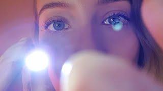 ASMR Very CLOSE UP EYE EXAM & INSPECTION, Follow The Light, Drawing Your Eyes, Measuring (LO-FI)