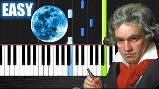 Beethoven - Moonlight Sonata - EASY Piano Tutorial by PlutaX