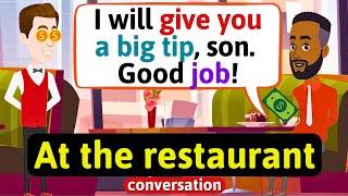 At the restaurant (Practice English Conversation) Improve English Speaking Skills Everyday