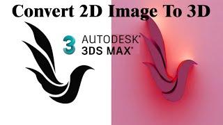 Convert 2d image to 3d model in 3ds max and Photoshop