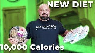 FULL DAY OF EATING ON THE NEW DIET! 10,000 CALORIES