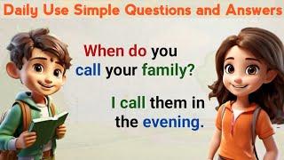 English Speaking Practice for Beginners | Learn English | Simple Questions And Answers