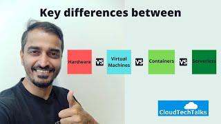 Servers vs Virtual Machines vs Containers vs ServerLess - Key differences