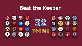 Beat the Keeper Marble Race UEFA Top 32 Football Teams | Champions League