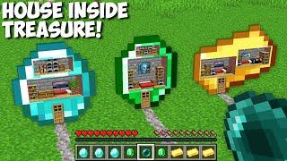 How to LIVE INSIDE a DIAMOND, EMERALD, GOLD in Minecraft ? HOUSE INSIDE TREASURE !