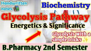 glycolysis cycle trick//glycolysis cycle biochemistry in Hindi//glycolysis pathway b pharmacy 2ndsem