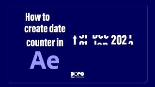 ແນະນຳ How to create date counter in Adobe After Effect