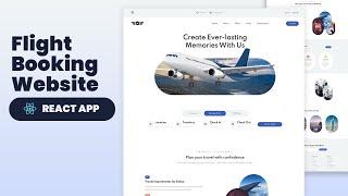 ️ Create Responsive Flight Booking Website using React JS | + Source Code